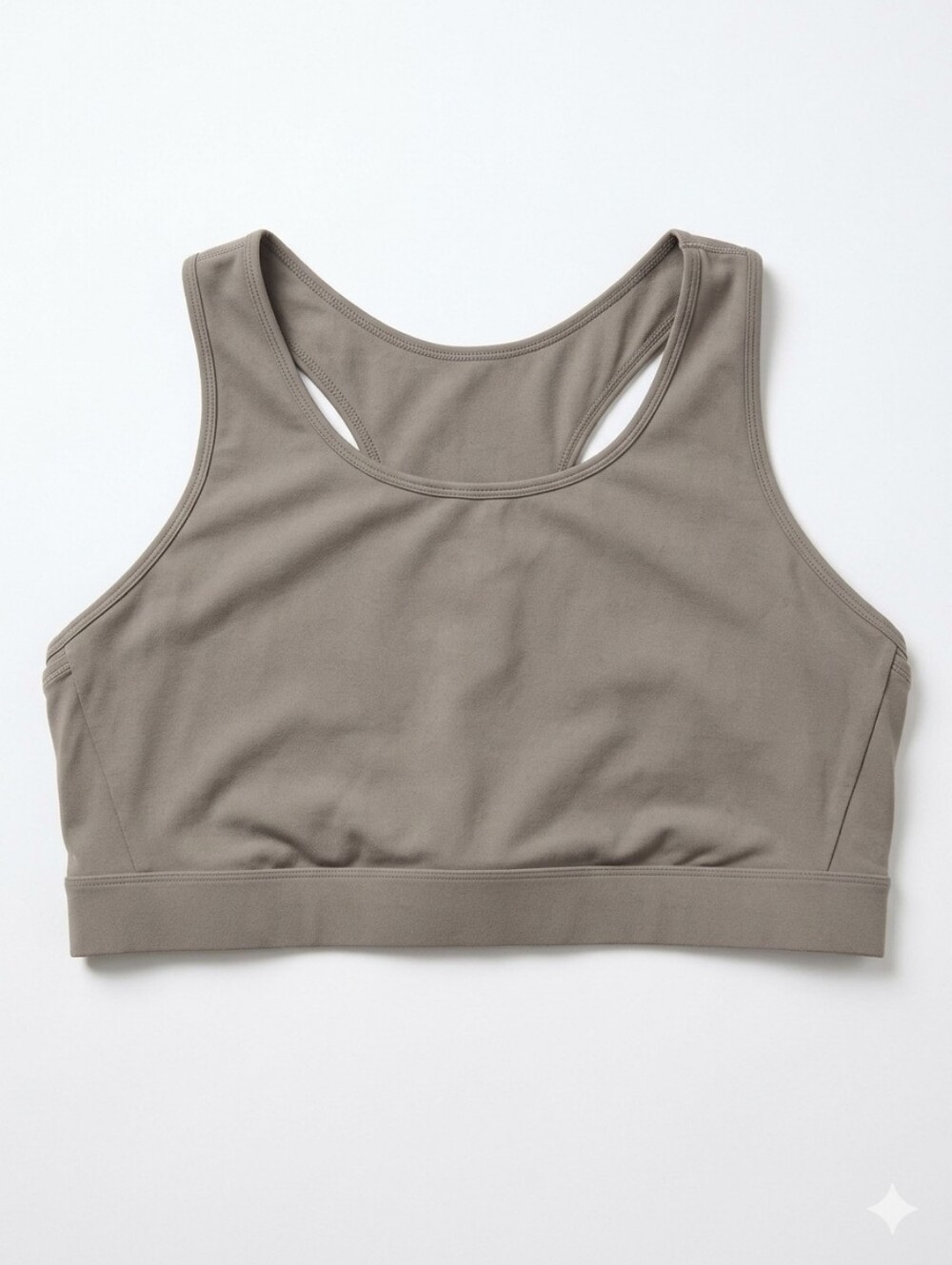 Fabletics On-The-Go Medium Impact Pocket Sports Bra Taupe Slate XL